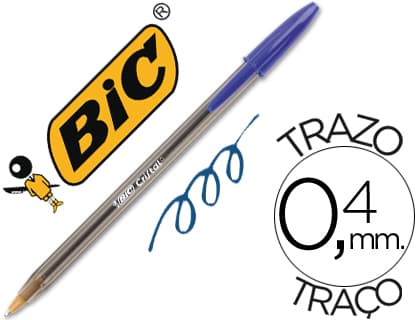 Material de oficina boligrafo bic cristal punta normal