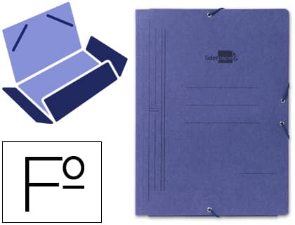 Material de oficina carpeta con gomas Liderpapel 3 solapas 15799